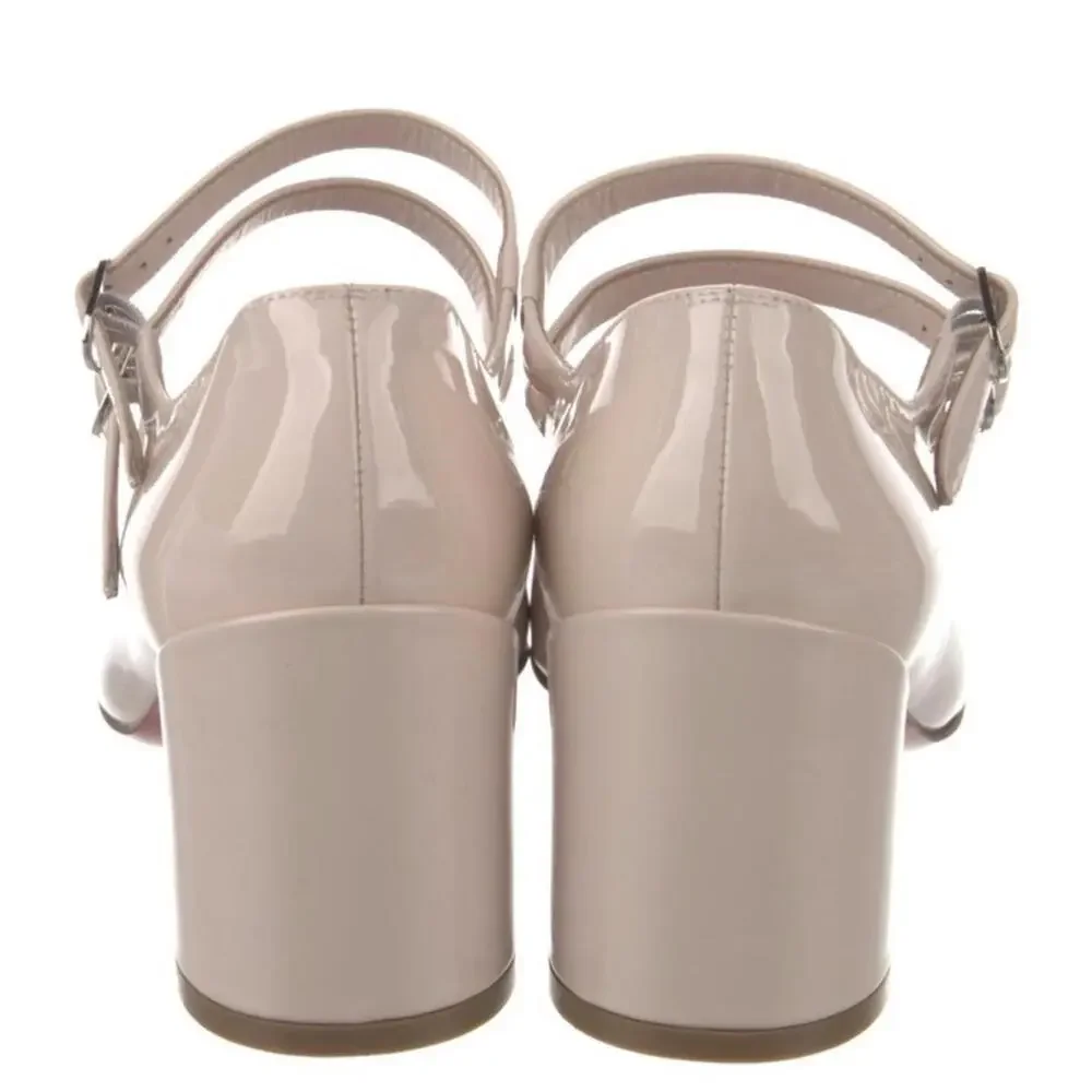 Christian Louboutin Patent Double-Strap Block Heel Pumps - Picture 4 of 4